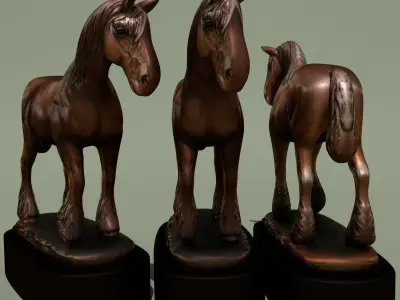 Horse Statuette 2I 3D model