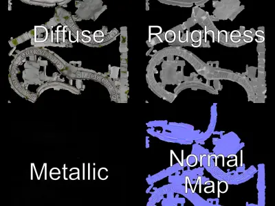 Ancient Rune Stone Archway Model Pack Low-poly 3D model