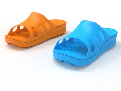 Slippers shoes 3D model