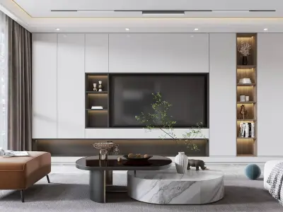 Luxury apartment living room 10 3D model