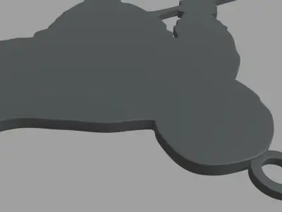 Hockey Key Ring Chain 03 3D print model