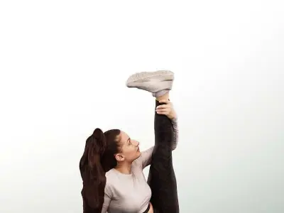 Camila 13024 - Young Woman Stretching Leg Low-poly 3D model