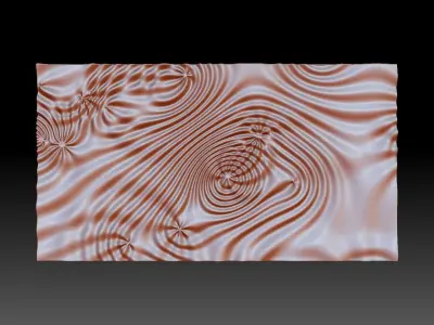 Flow 6371 wavy 3D relief for CNC milling 3D print model