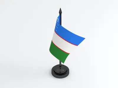 Table Flag Uzbekistan 3D model