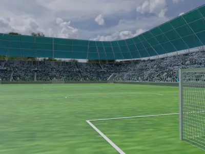 Soccer Stadium - Soccer Fans Low-poly 3D model buy