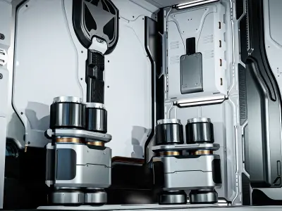 26 Sci-Fi 3D models - Interior Asset Pack 3D model