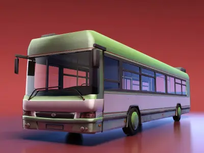 City Bus Low-poly 3D model