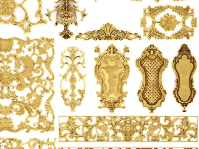 Cartouches SET 36 3D model