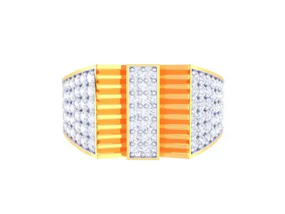 Mens gemstone diamond men Ring with details images 13 3D print model