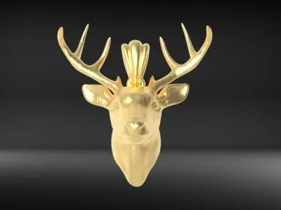 Deer Head Pendant  3D print model