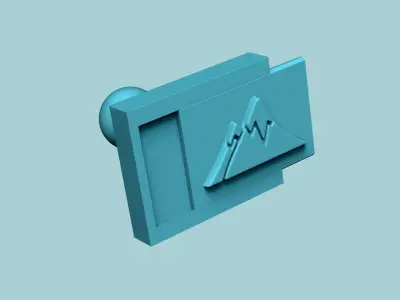 Stamp 40 - Ice Mountain - Fondant Decoration Maker Toy 3D print model