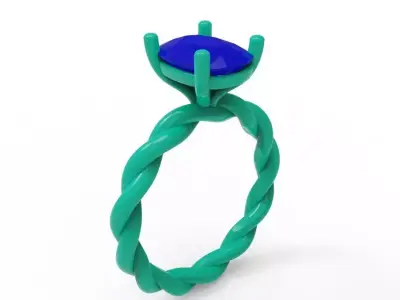 Twist ring 01 3D print model