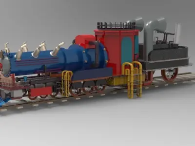 stream bullet engine Free low-poly 3D model