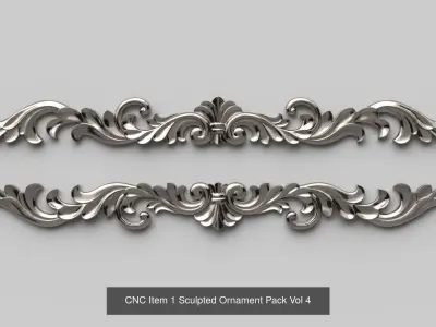CNC Sculpted Ornament Pack VOL 4 3D Model Collection