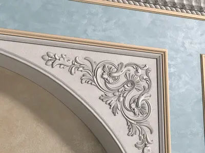 Oriental style arch Arabic wall Oriental Wall paneling 3D model purchase