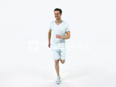 Virtue 02M Running Jogging Football Sports Man Low-poly 3D model