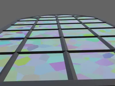 Stained Glass Window - Vitral Low-poly 3D model