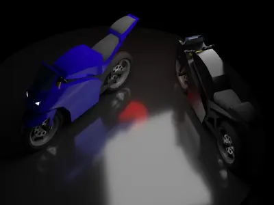 Lowpoly Motorcycle Low-poly 3D model by mansur-mutluu