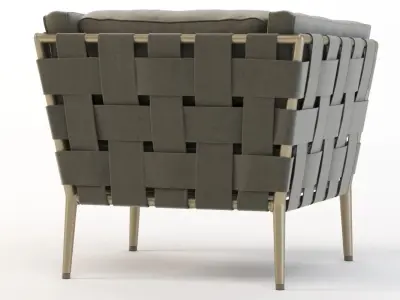 Cane Line Conic Moduler Sectional Sofa Armchair Module 3D model