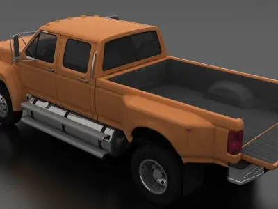 F-Series F-800 CrewCab Customized Pickup Truck 1985 Low-poly 3D model