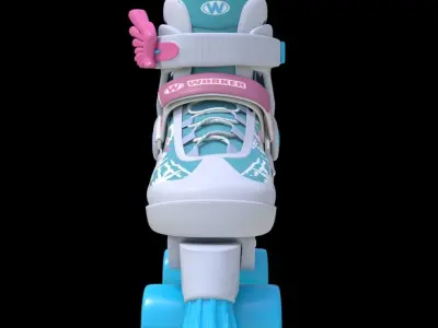 Children Rollerskates Low-poly 3D model