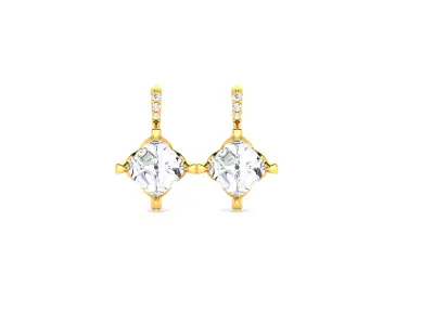 Women Earrings 3dm STL OBJ FBX Render Details 3D print model 2