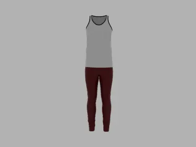 Sport Suit Low-poly 3D model