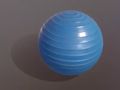 Swiss ball low poly Low-poly 3D model