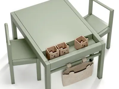 Kids Play Table Set 3D model