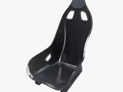 Racing Seat 01 Low-poly 3D model