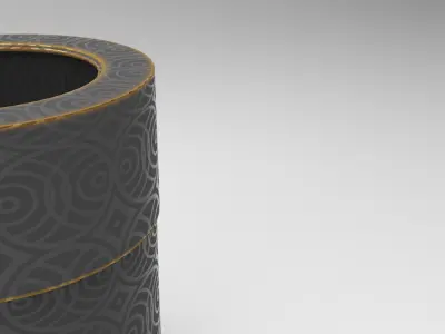 Puy Plant Pot Low-poly 3D model