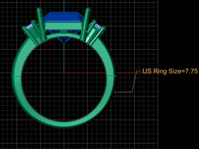 RED RUBY SIMPLE PRECIOUS RING 3D PRINTABLE MODEL 3D print model