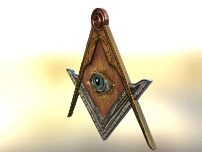 All Seeing Eye Masonic Emblem 3D model