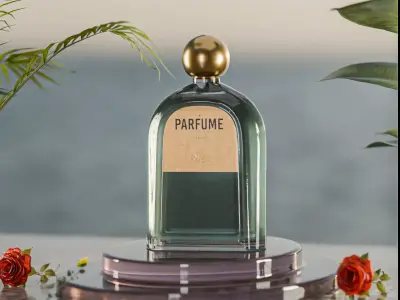 Elegant Luxury Perfume Bottle  3D model