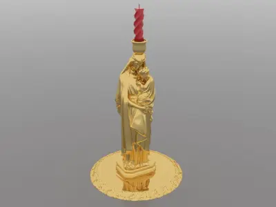 Candlestick Madonna 3D model