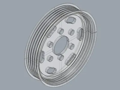 Pulley 02 3D model 3D model