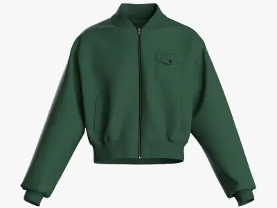 Male bomber jacket 3D model