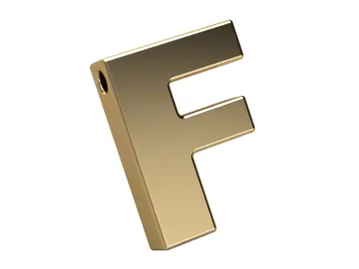 Pendant Letter F 3D print model