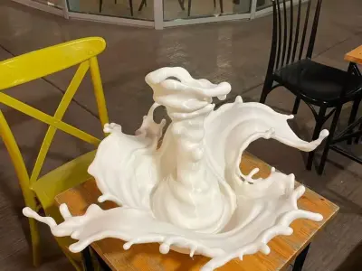  Splash Vase - 3D Printable Decorative Model 3D print model