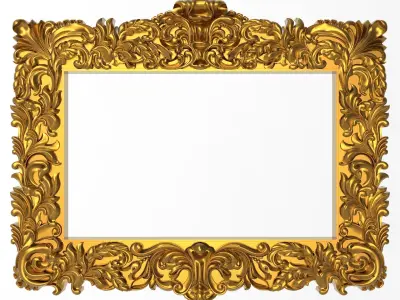 5 carved frames set 3D Model Pack shop