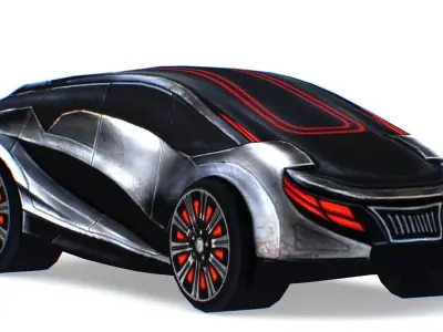 Cartoon Toy AR Racing Car 03 Low-poly 3D model