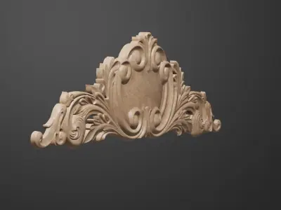 Flower Decarative for wood carving 3D print model