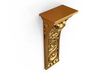 Decorative Bracket carved classic cnc 3d printing 05 3D print model