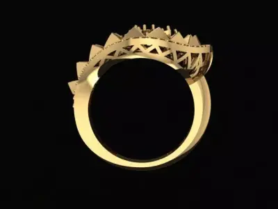 Set Ring and Earring for 3D Models 3D print model