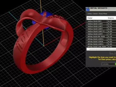 ring woman  3D print model 118