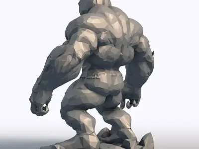 Pumpkin Head Bodybuilder Halloween Fitness Sculpture 3D print model