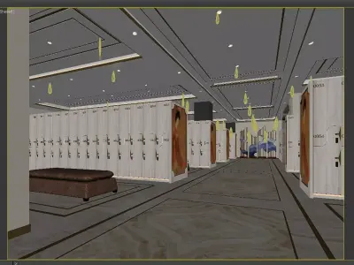 Locker room 3D model