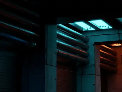 Car Garage 3 Version 3D Blender File 3D model