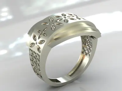 rose ring 3D print model