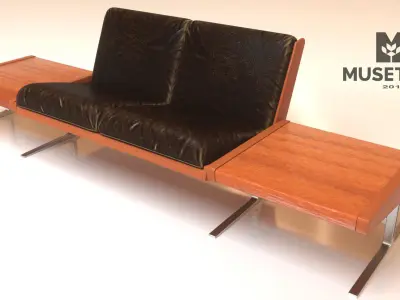 Sofa Robert Heritage Low-poly 3D model